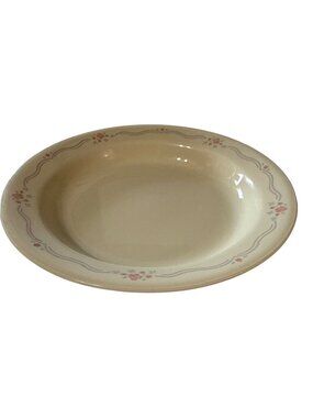 Corelle By Corning 8.5" Beige English Breakfast Flat Rimmed Soup Bowl Made USA